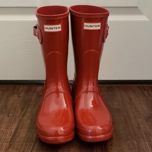 Red Hunter Women's Original Short Gloss Rain Boots